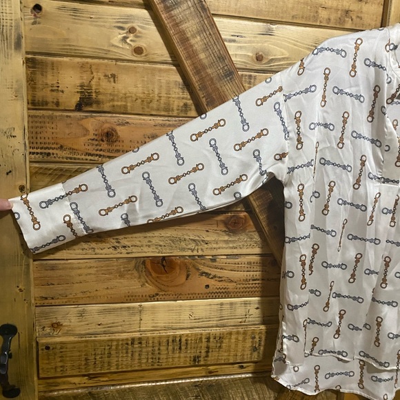 Zara Basic print blouse size S - Picture 6 of 7